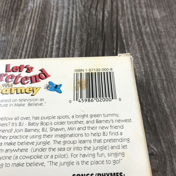Let's Pretend with Barney VHS 1993 Friends Collection Sing Along White Tape Film - Picture 7 of 9